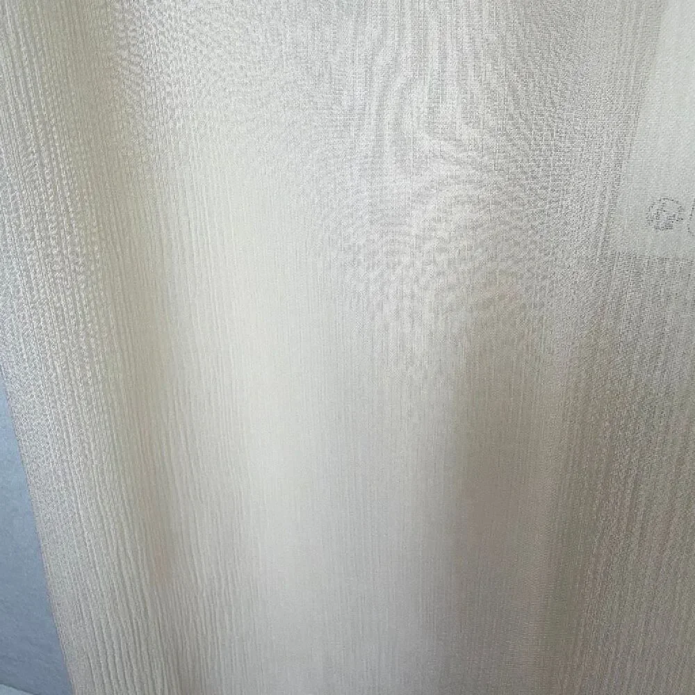 NWT Zara Studio Limited Edition Semi-Sheer Crinkled Wide Leg Pants Ivory Cream S
